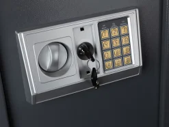 Armoire à fusils serrure électronique – 5 armes avec coffre intérieur, acier gris – 120 L – l.35 x H.145 x P.30 cm-Smith & Locke Sale