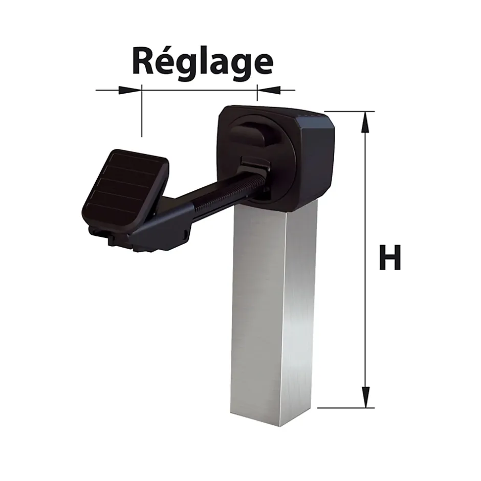 Arrêt de portail à sceller Afbat noir l.25mm H.250mm^Afbat - Tb Industrie Sas Hot