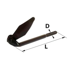 Arrêt de volet à tirefond L.130mm noir Afbat^Afbat - Tb Industrie Sas Best