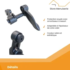 Arrêt Marseillais, composite noir, avec butée amortissante, L. 130 mm^Autres Discount