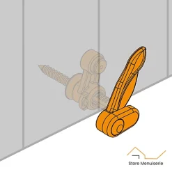 Arrêt Marseillais, composite noir, avec butée amortissante, L. 130 mm^Autres Discount