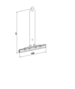 ATTACHE TABLIER A CROCHET (Lame 8 : Noire Longueur 142) OCTO-Zurfluh-Feller New