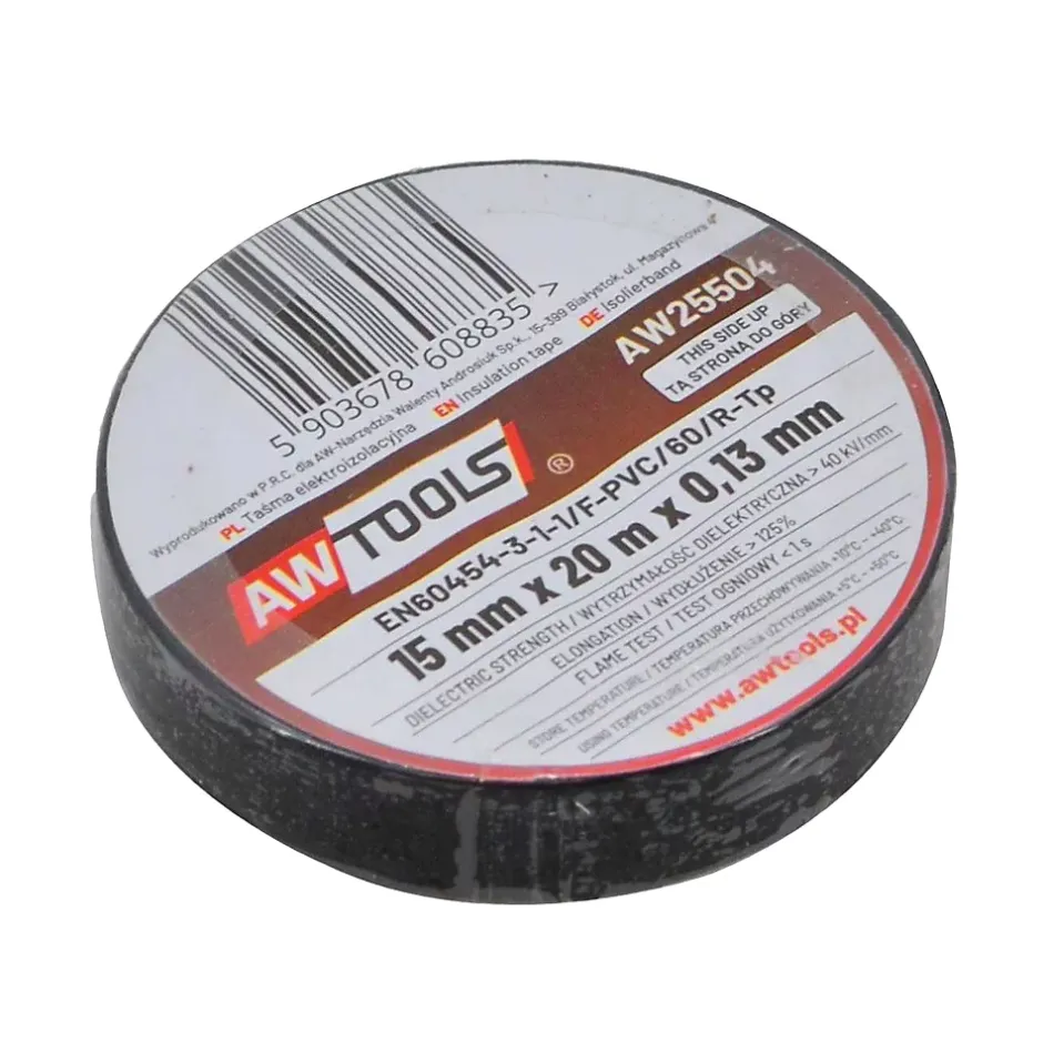 - Ruban Noir (20 m x 15 mm)-Aw Tools Hot