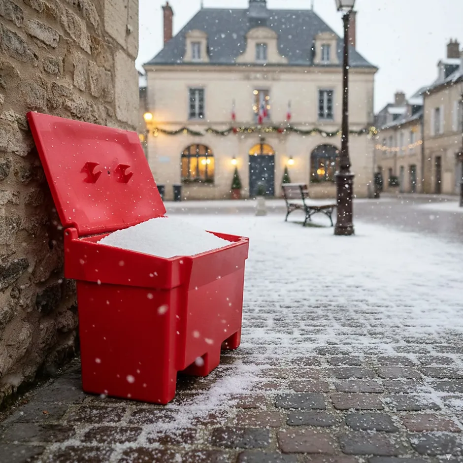 Bac à sable incendie/ à sel de déneigement 300l^Plast'Up Rotomoulage Hot
