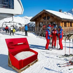 Bac à sable incendie/ à sel de déneigement 100l + pelle^Plast'Up Rotomoulage Discount