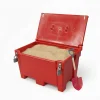 Bac à sable incendie/ à sel de déneigement 200l +grenouillères + cadenas + pelle^Plast'Up Rotomoulage Hot