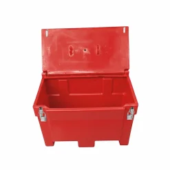 Bac à sable incendie/ à sel de déneigement 200l + grenouillères + cadenas^Plast'Up Rotomoulage Clearance