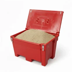 Bac à sable incendie/ à sel de déneigement 300l + grenouillères-Plast'Up Rotomoulage Best