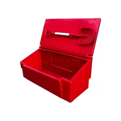 Bac à sable incendie/ à sel de déneigement 100l + grenouillères + cadenas + pelle^Plast'Up Rotomoulage Sale