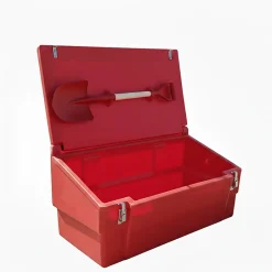 Bac à sable incendie/ à sel de déneigement 100l + grenouillères + pelle-Plast'Up Rotomoulage Clearance