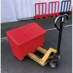 Bac à sable incendie/ à sel de déneigement 200l- lot de 6-Plast'Up Rotomoulage Clearance