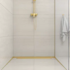 Barre de pente de sol droite pour receveur 170 cm doré INOX Acier inoxydable^Balneo Best