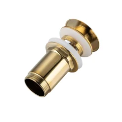 Bonde clic-clac avec trop-plein, pour lavabo, finition gold, laiton^Balneo Online