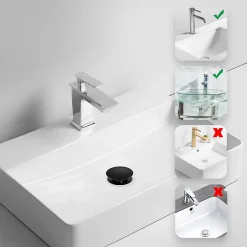 Bonde clic-clac sans trop-plein, pour lavabo, finition chrome, laiton^Balneo Clearance