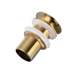 Bonde clic-clac sans trop-plein, pour lavabo, finition gold, laiton-Balneo Online