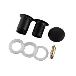 Bonde clic-clac sans trop-plein, pour lavabo, finition noir, laiton^Balneo Best