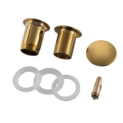 Bonde clic-clac sans trop-plein, pour lavabo, finition gold, laiton-Balneo New