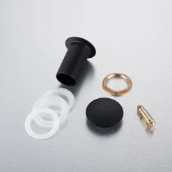 Bonde clic-clac sans trop-plein, pour lavabo, finition noir, laiton^Balneo Best