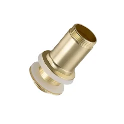 Bonde de lavabo en laiton Click-Clack modèle E sans trop-plein doré^Balneo Online