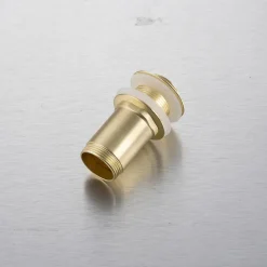 Bonde de lavabo en laiton Click-Clack modèle E sans trop-plein doré^Balneo Online