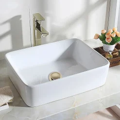 Bonde de lavabo en laiton Click-Clack modèle E sans trop-plein doré^Balneo Online