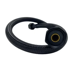 Flexible d'alimentation 1/2" x 3/8" 60 cm noir tuyau PEX avec tresse-Balneo Clearance