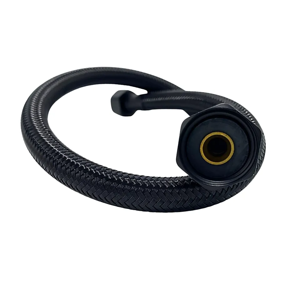 Flexible d'alimentation 1/2" x 3/8" 60 cm noir tuyau PEX avec tresse-Balneo Clearance
