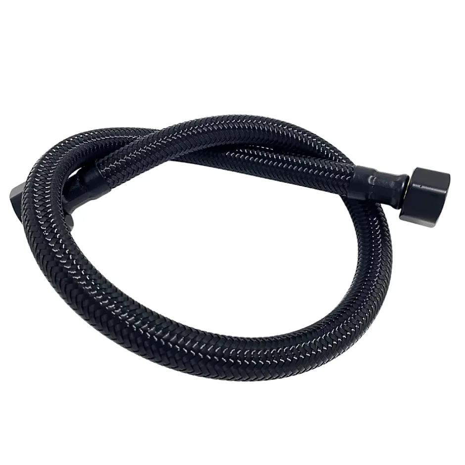 Flexible d'alimentation 1/2" x 3/8" 60 cm noir tuyau PEX avec tresse-Balneo Clearance