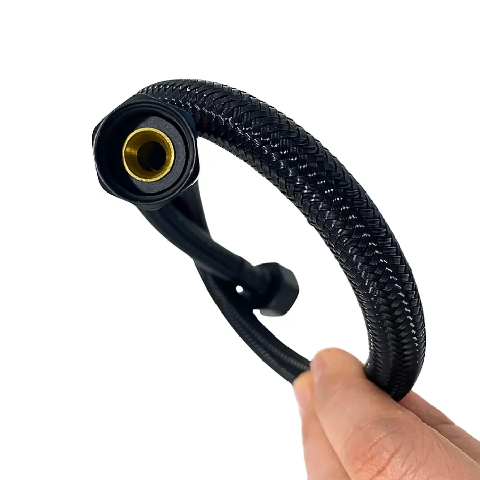 Flexible d'alimentation 1/2" x 3/8" 60 cm noir tuyau PEX avec tresse-Balneo Clearance