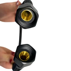 Flexible d'alimentation 3/8" x 3/8" 40 cm noir tuyau PEX avec tresse^Balneo Hot