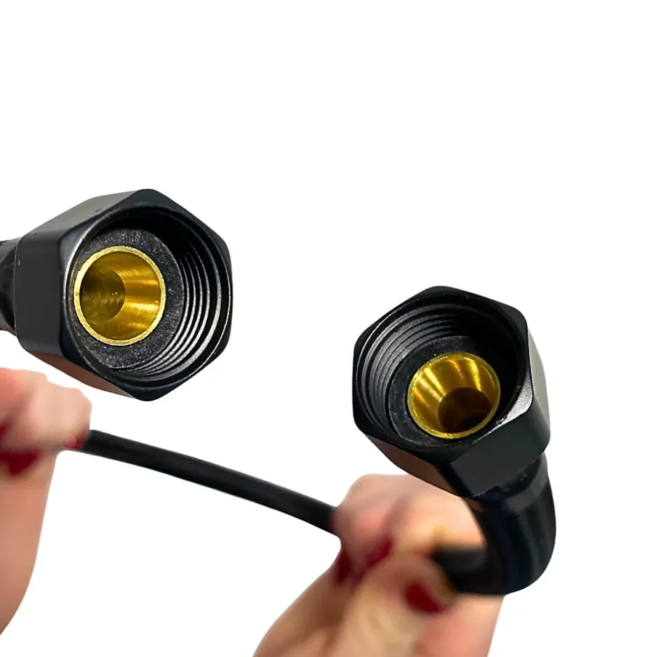 Flexible d'alimentation 3/8" x 3/8" 40 cm noir tuyau PEX avec tresse^Balneo Hot