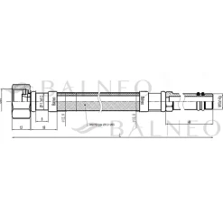 Flexible de raccordement pour robinet 3/8" x M10 50 cm tuyau PEX noir durable^Balneo