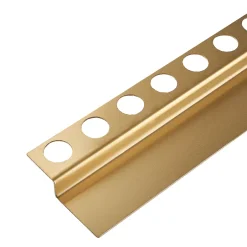 Profilé de douche frontale, au sol 130 cm, acier inoxydable, finition gold, Pente de 1,5%-Balneo Discount