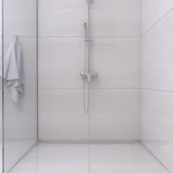Profilé murale inclinée à gauche pour douche 120cm, acier inoxydable, finition inox, Pente de 1,5%-Balneo Sale