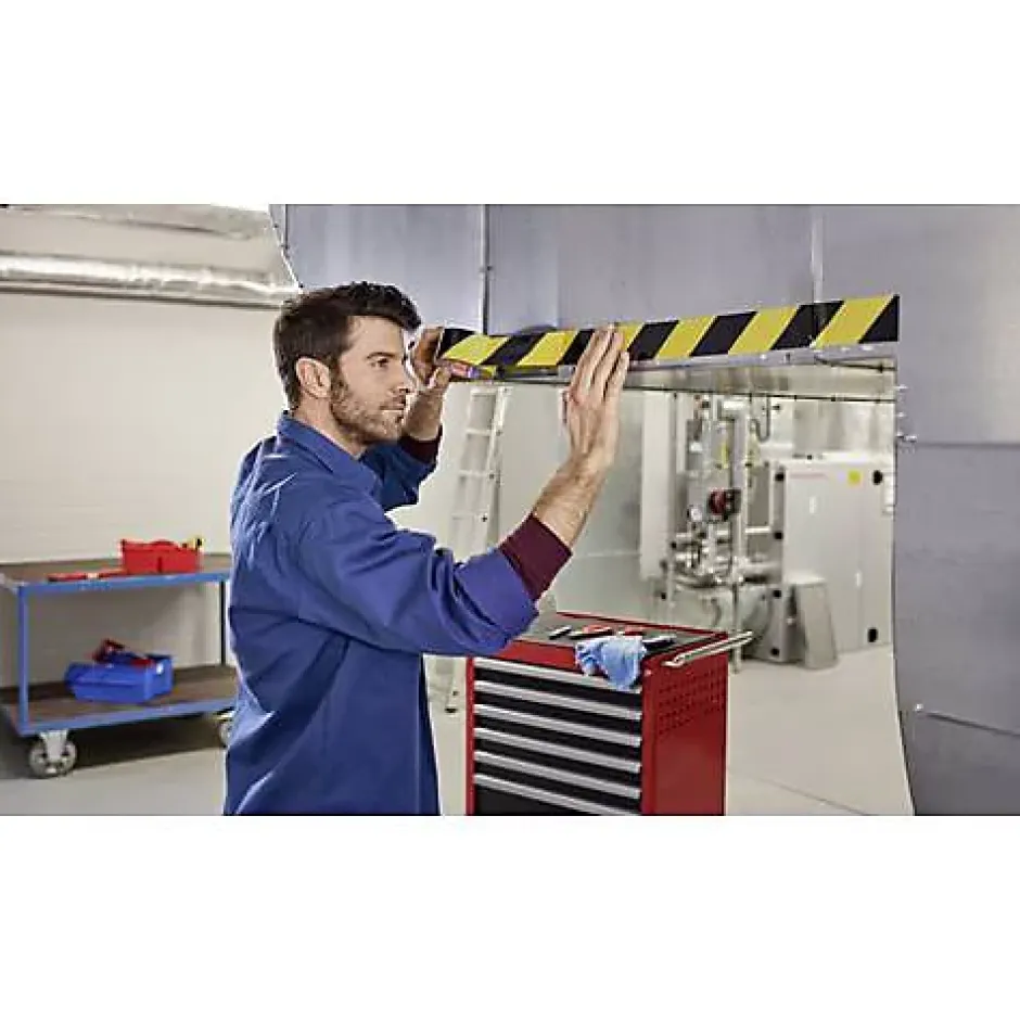 Bande adhésive de marquage Signal Premium 58134-00000-00 rouge et blanc 50 mm x 66 m^Tesa