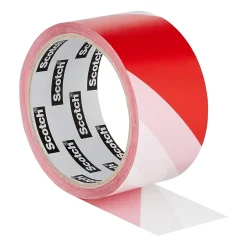 Bande de marquage blanc et rouge, 50 mm x 33 m x 0,15 mm-Scotch