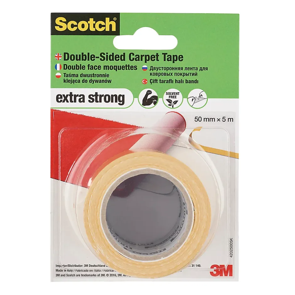 Bande double face 50 mm x 5 m Tissu-Scotch Best