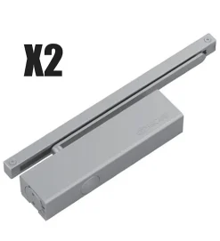 Bandeau Ferme portes à force réglable 1 à 3 poussant gauche gris Bricard Ensemble 2 Vantaux-Autres Sale