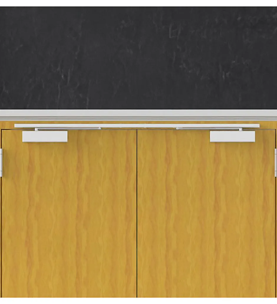 Bandeau Ferme portes double à force réglable 1 à 3 tirant gauche blanc Ensemble 2 Vantaux^Autres Discount