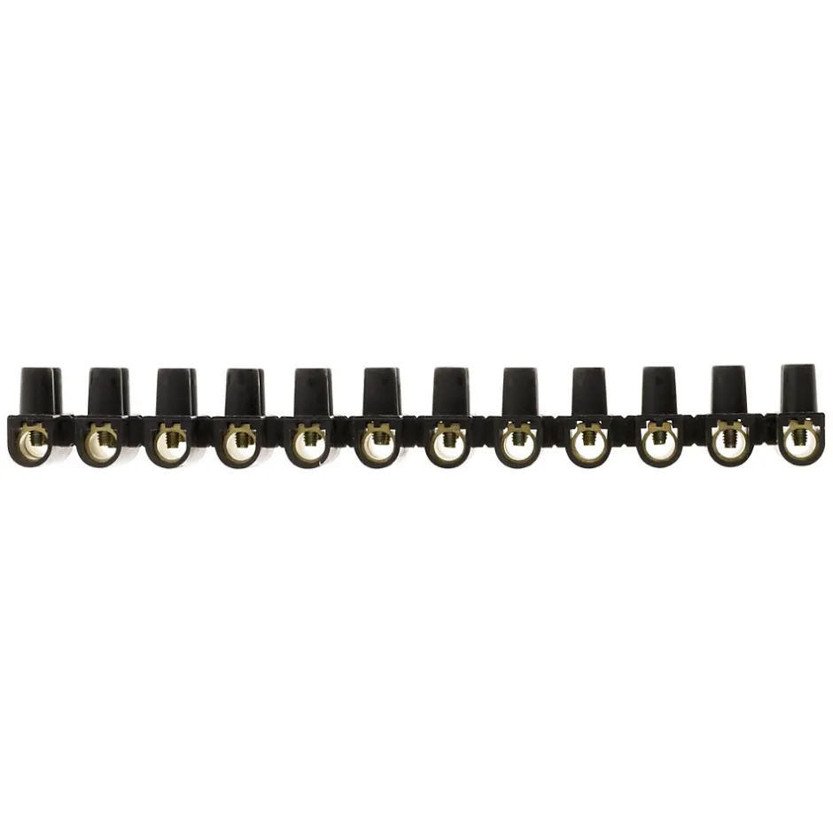 Barrette 12 plots section 25mm² - Noir -^Zenitech Clearance