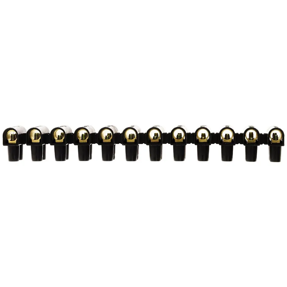 Barrette 12 plots section 25mm² - Noir -^Zenitech Clearance