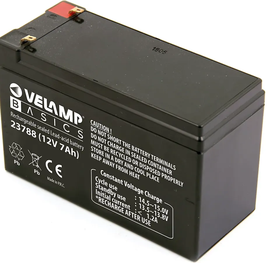 Batterie au plomb rechargeable 12V 7Ah. Connecteurs FASTON^Velamp Online