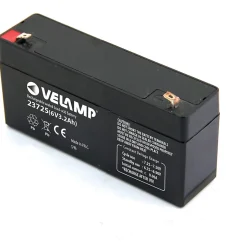 Batterie rechargeable au plomb, connecteurs Faston, 6V 3.2Ah-Velamp Clearance