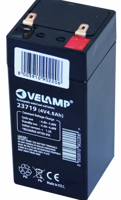 Batterie rechargeable au plomb 4V 4Ah-Velamp