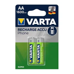 Batteries Rechargeables AA NiMH 1600mAh - Lot de 2 pour Téléphones sans Fil^Varta Hot