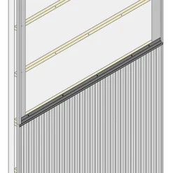Bavette de démarrage et de jonction pour bardage et parement XL45 en acier noir mat L.2.3m-Le Profileur Français Clearance