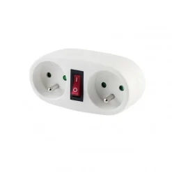 Biplite domino interrupteur 2x16A - blanc -^Chacon Outlet
