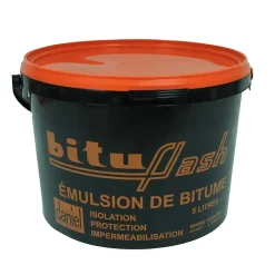 Bitume étanchéité, enduit bitumeux, imperméabilisant maçonnerie, bois, métaux, cuve, bassin, fondation, sol, BITUFLASH - -5^Procom Clearance