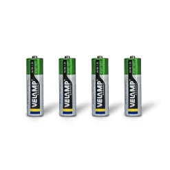 Blister de 4 piles R6 AA saline-Velamp New