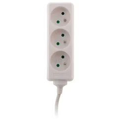 Bloc 3 prises blanc 1m^Zenitech Outlet